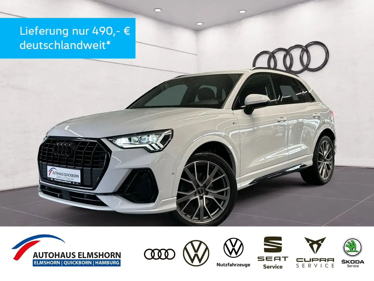 Audi Q3 S line 35 TDI S tronic BLACK 20" AHK KAMERA SONOS Blanc - 1