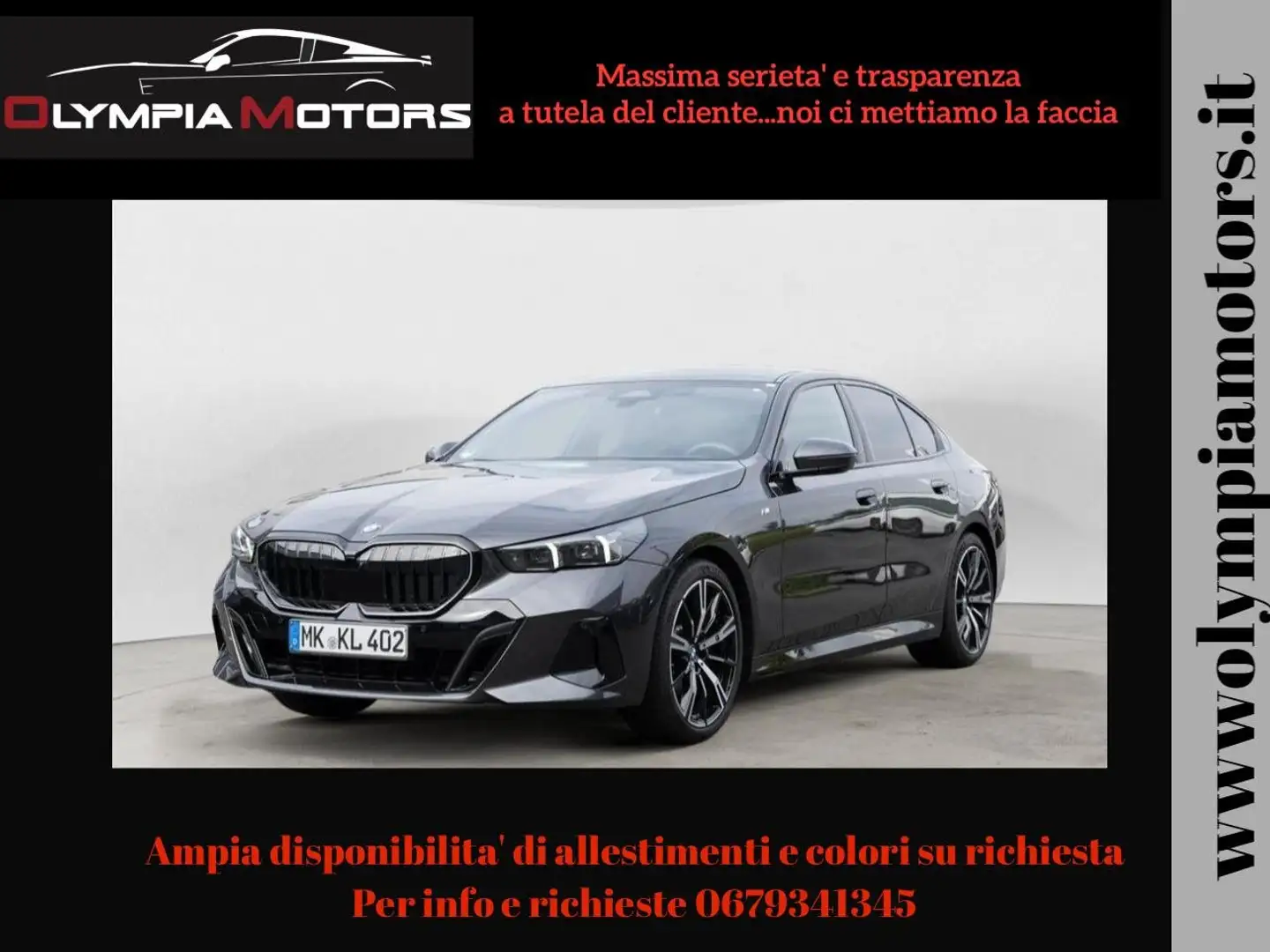 BMW 520 D M SPORT 48V LASER H&K KAMERA 360 PELLE TETTO Grigio - 1