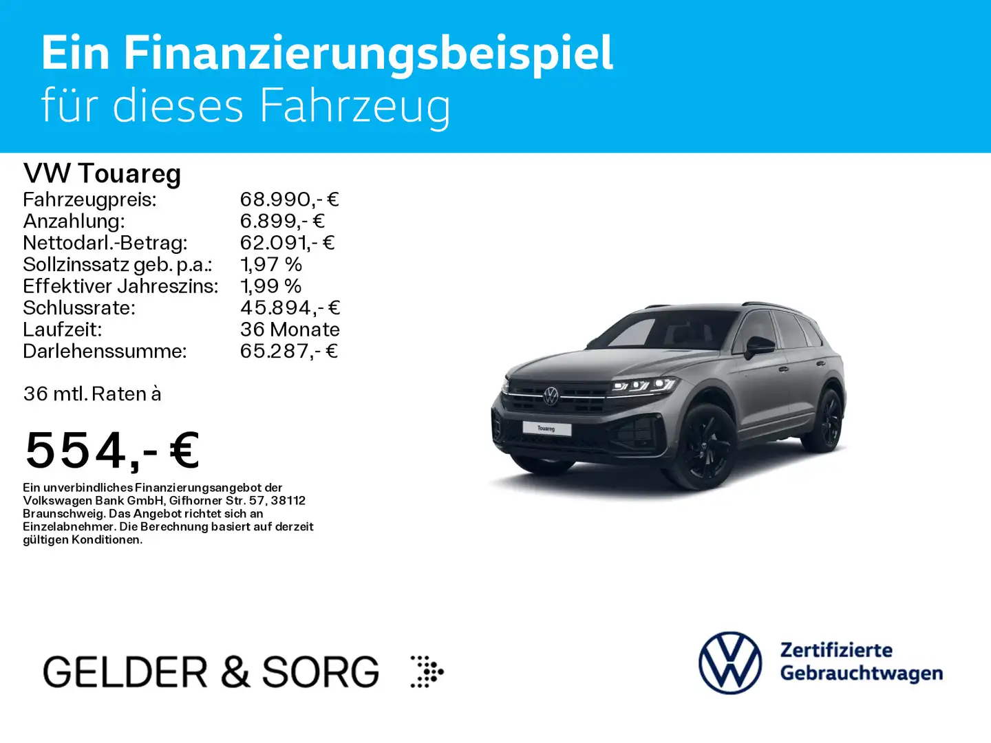 Volkswagen Touareg 3.0 TDI 4Motion R-Line ACC*AHK*Standheiz Grau - 2