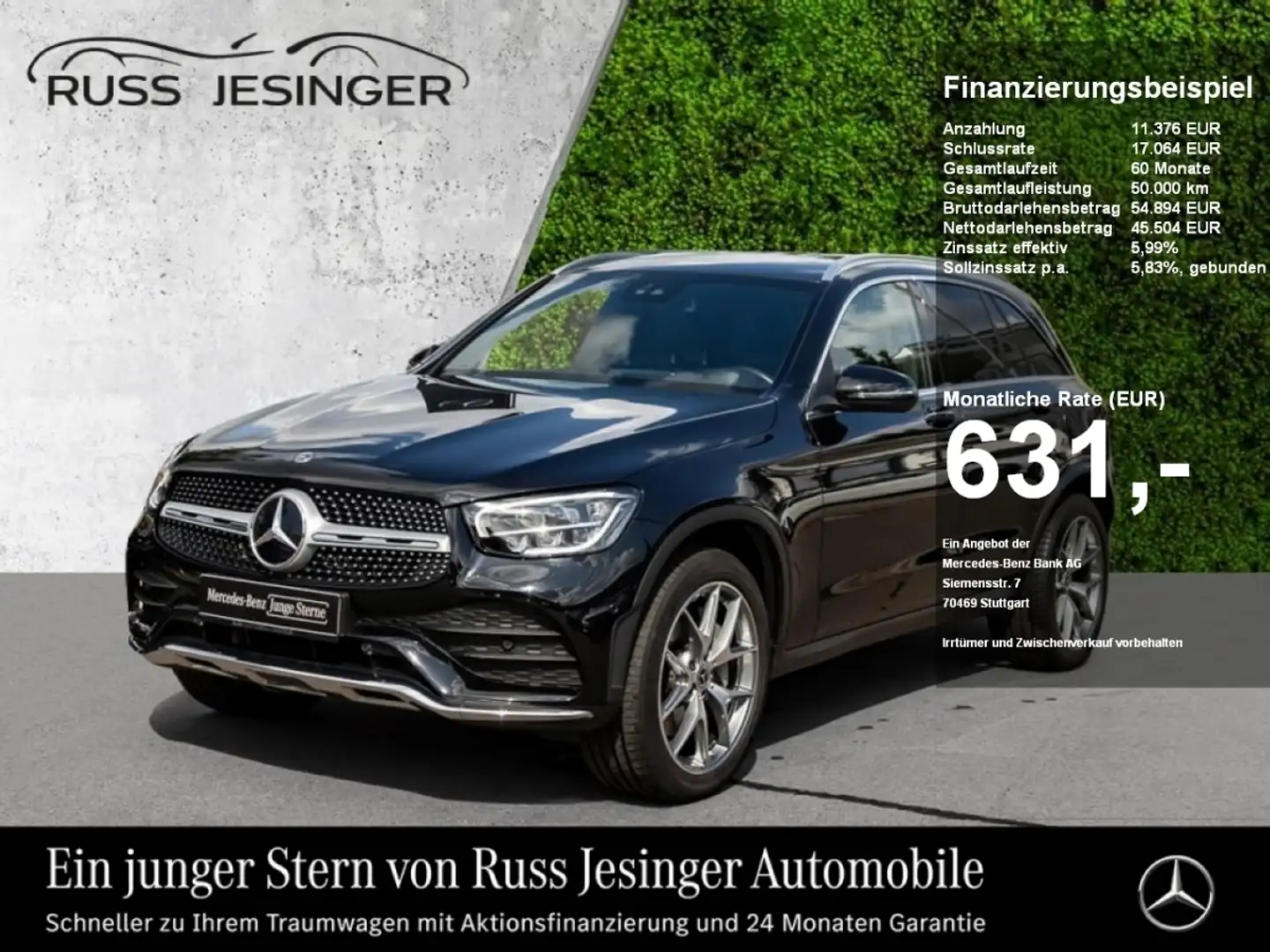 Mercedes-Benz GLC 400 d 4M AMG Line *AHK*Cam*LED*KeyGo*Memo* Schwarz - 1