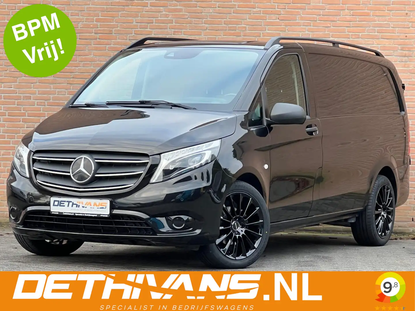 Mercedes-Benz Vito 114CDI 136PK Lang / 9G-Tronic / Distronic / 2.500k Zwart - 1