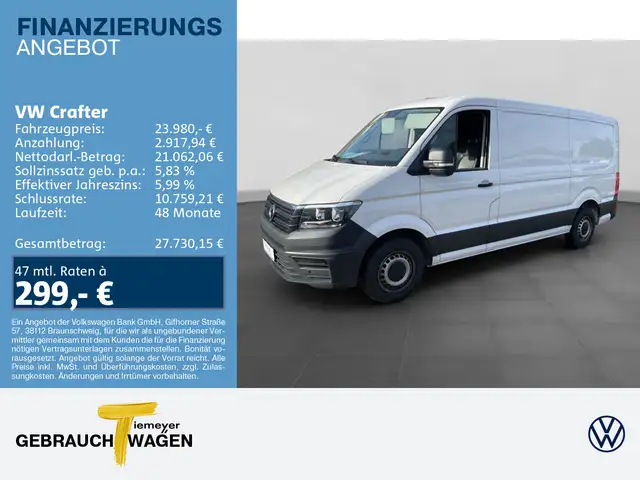 Volkswagen Crafter Kasten 35 TDI MR KLIMA FLÜGELTÜREN
