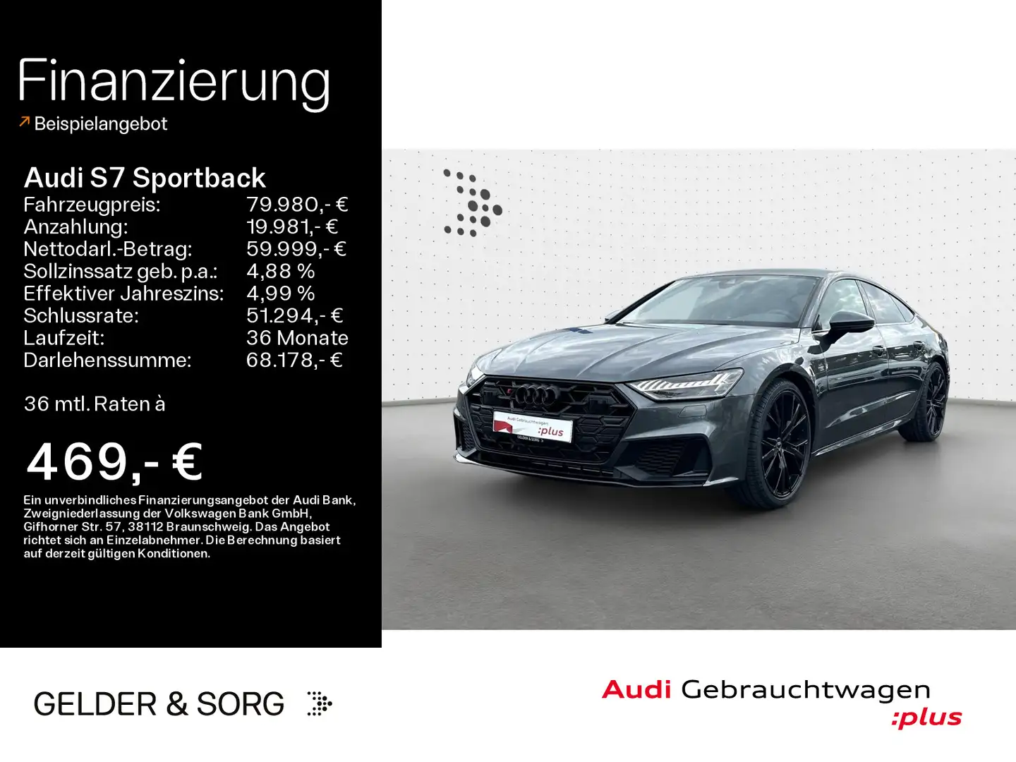 Audi S7 TDI quattro B&O*Matrix*Tour*RFK Grijs - 1