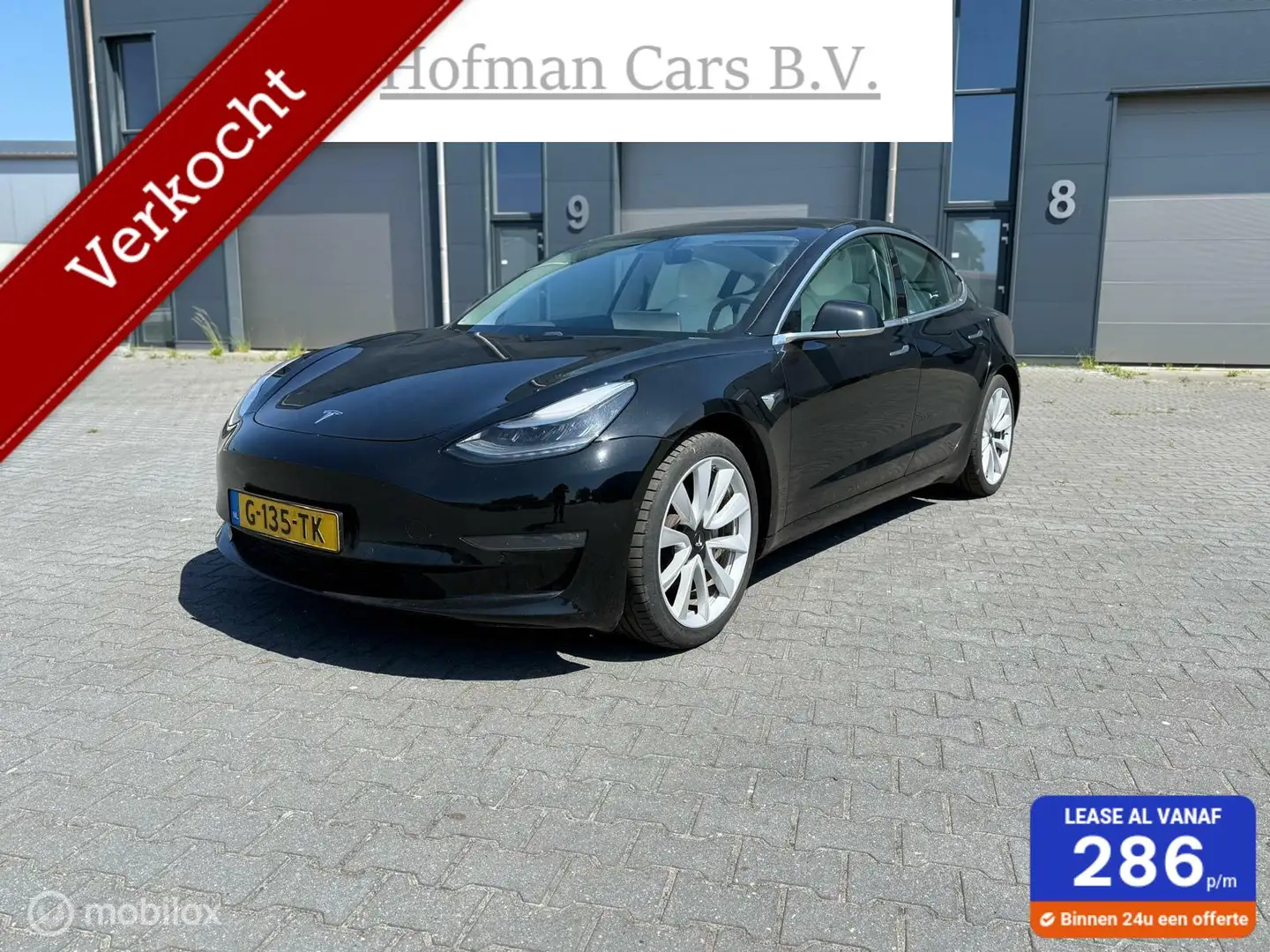 Tesla Model 3 Long Range AWD 75 kWh 19Inch Wheels Wit Leder Inc. Zwart - 1
