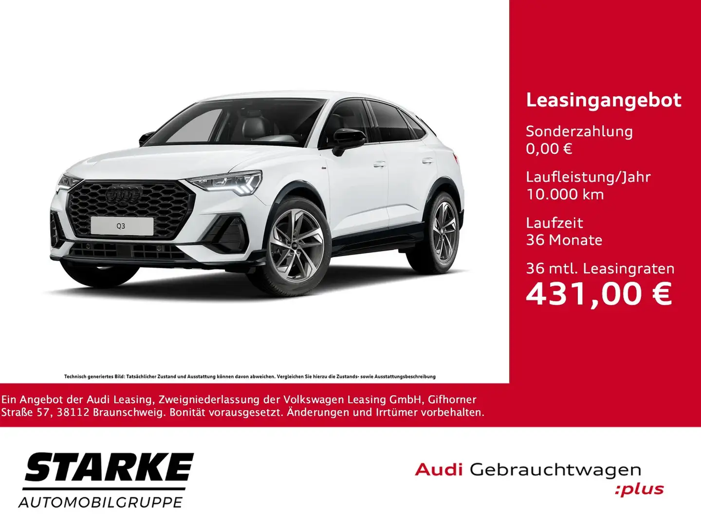 Audi Q3 Sportback 35 TFSI S tronic S line Weiß - 1