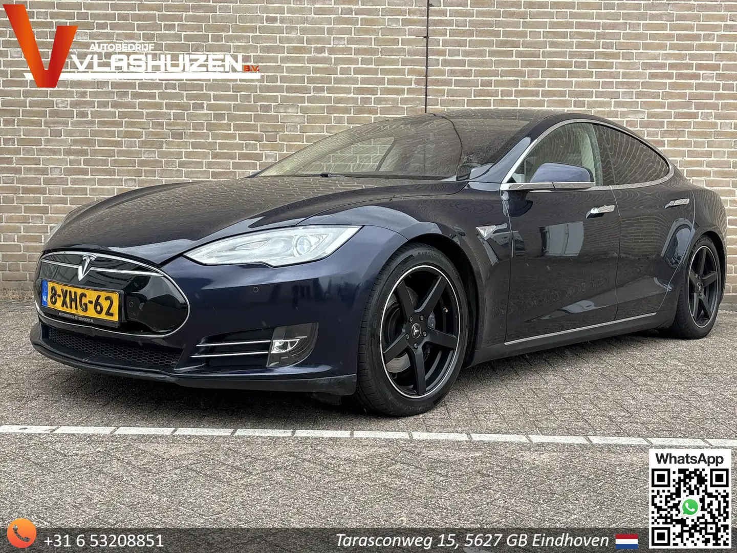 Tesla Model S 85 Base | Nappa Leder | Luchtvering | Climate | Cr Blauw - 1