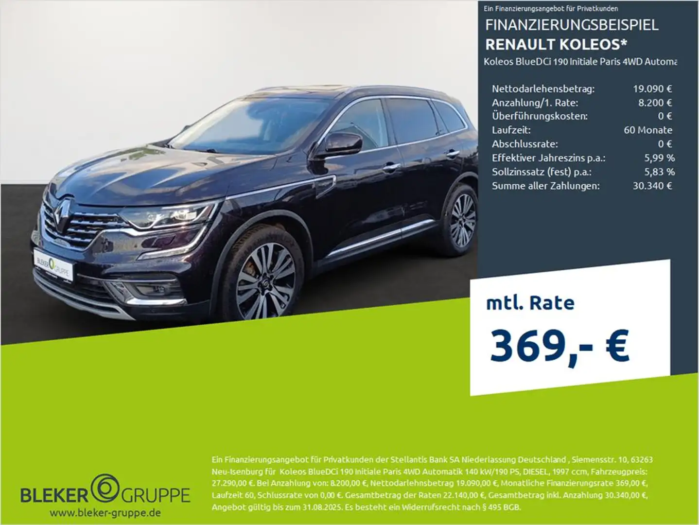 Renault Koleos Koleos Initiale Paris 4x4 Noir - 1