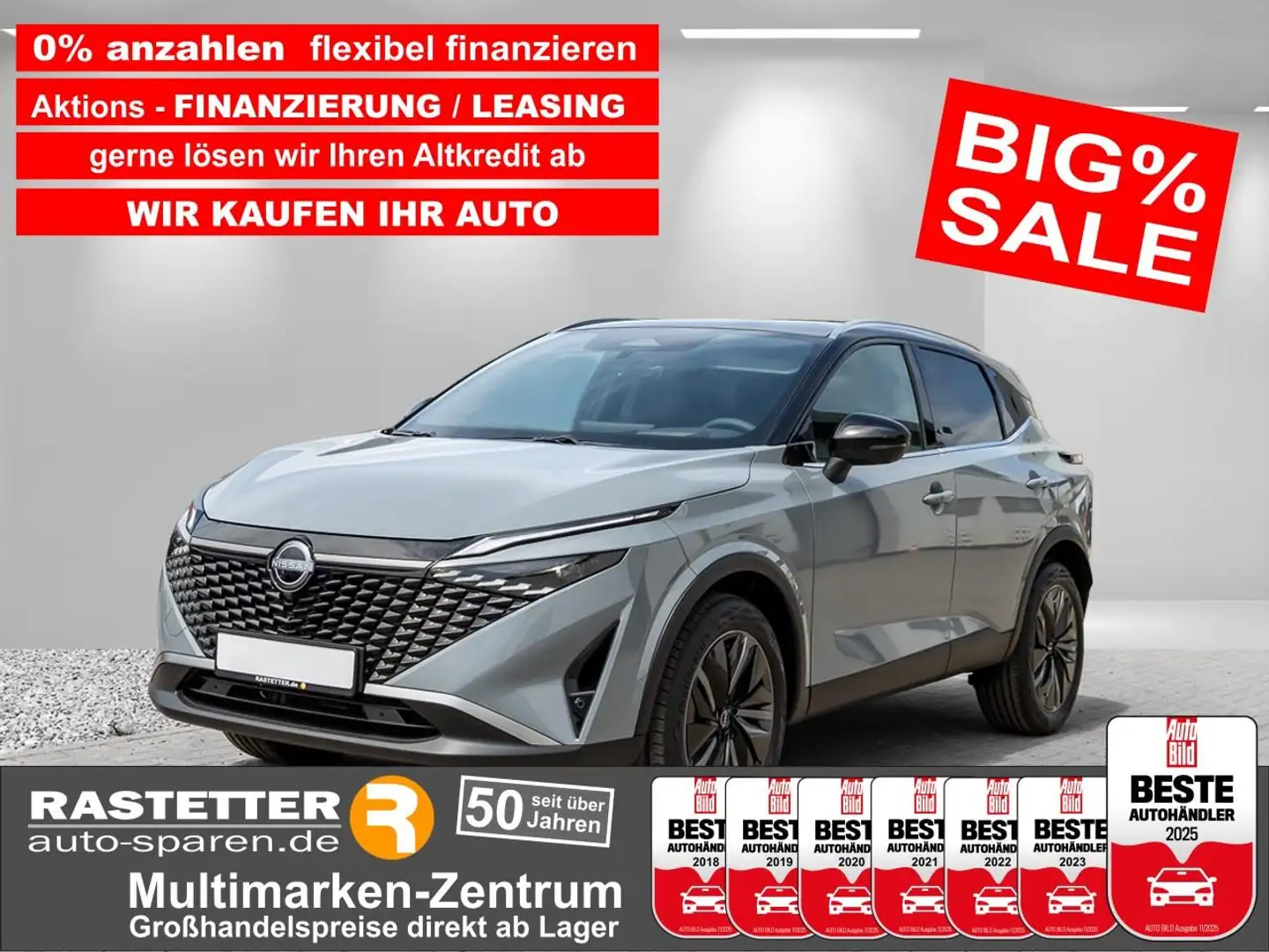 Nissan Qashqai tekna facelift+Zweifarb+Leder+Pano+19Z+ProPILOT+Ma Grau - 1