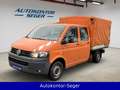 Volkswagen T5 Transporter Pritsche Pritsche Doppelkabine 4M Orange - thumbnail 1