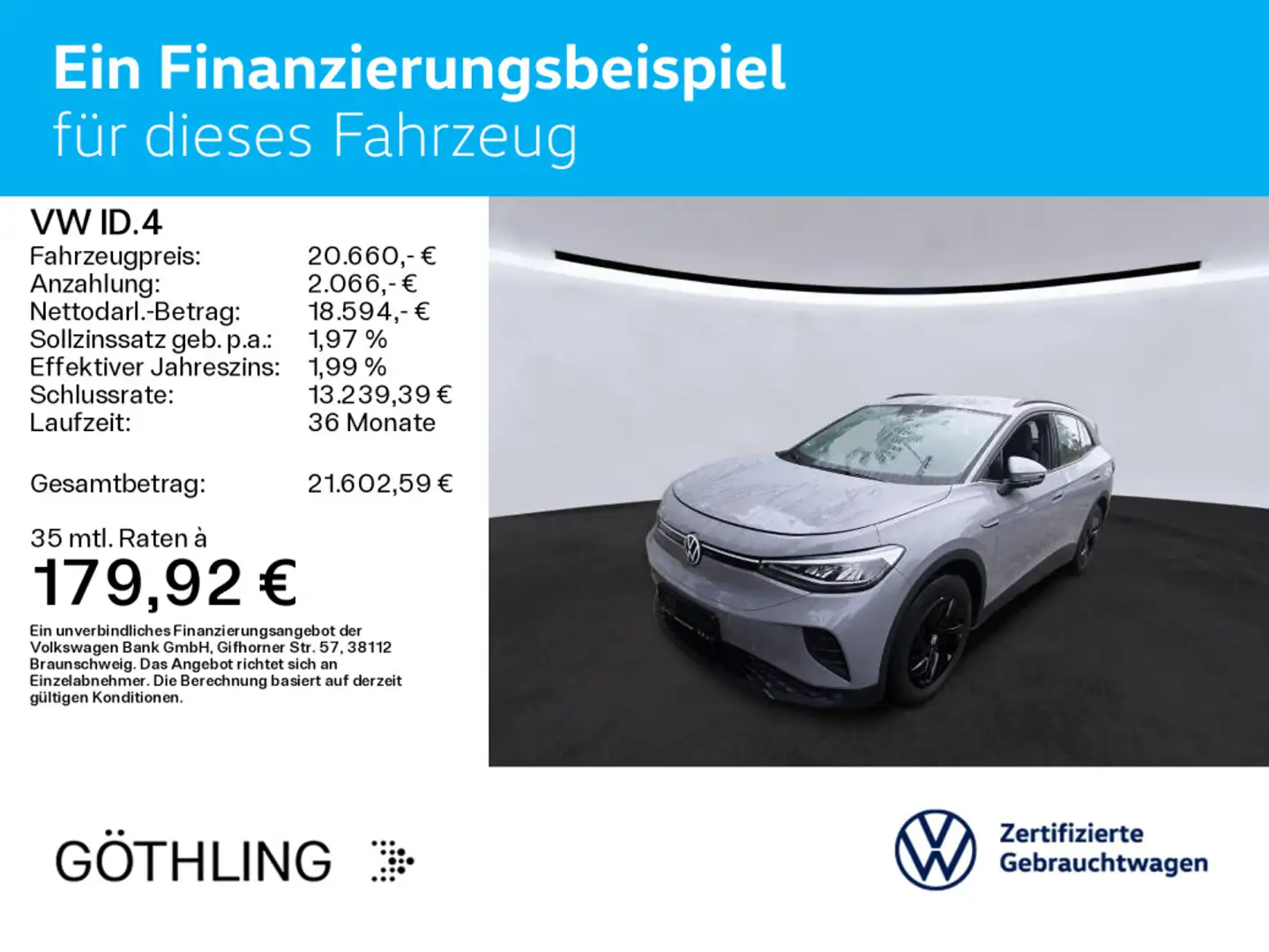 Volkswagen ID.4 Pure 109kW*LED*Standheizung*EPH*Ambiente* Gris - 2