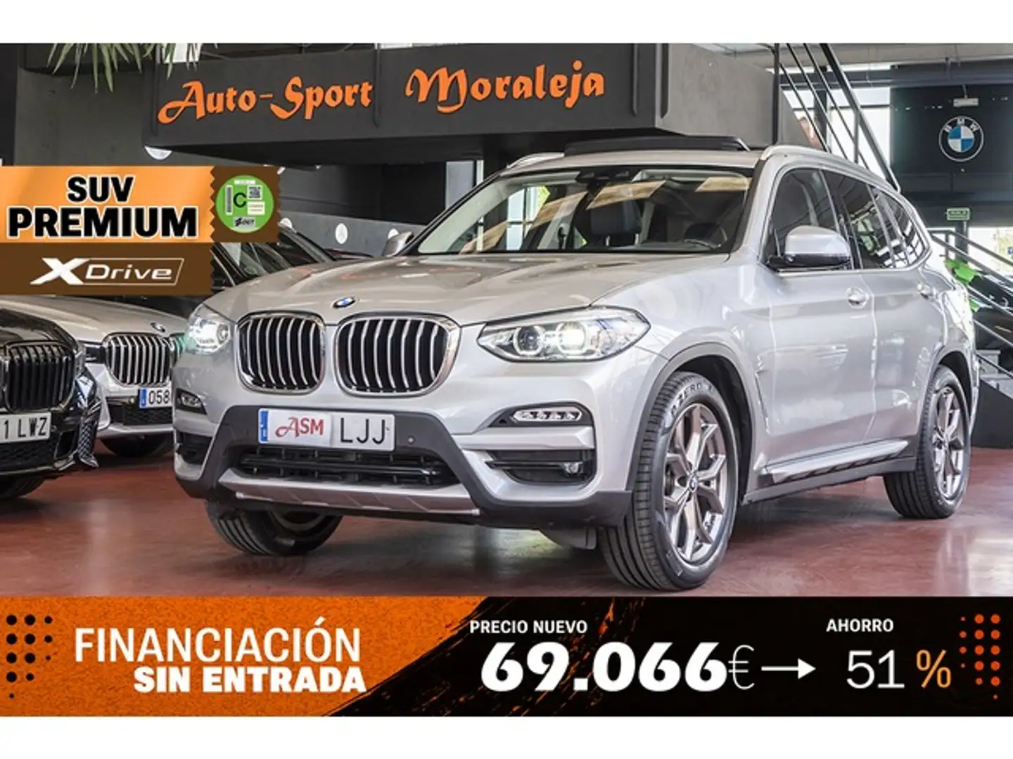 BMW X3 xDrive 20dA Srebrny - 1