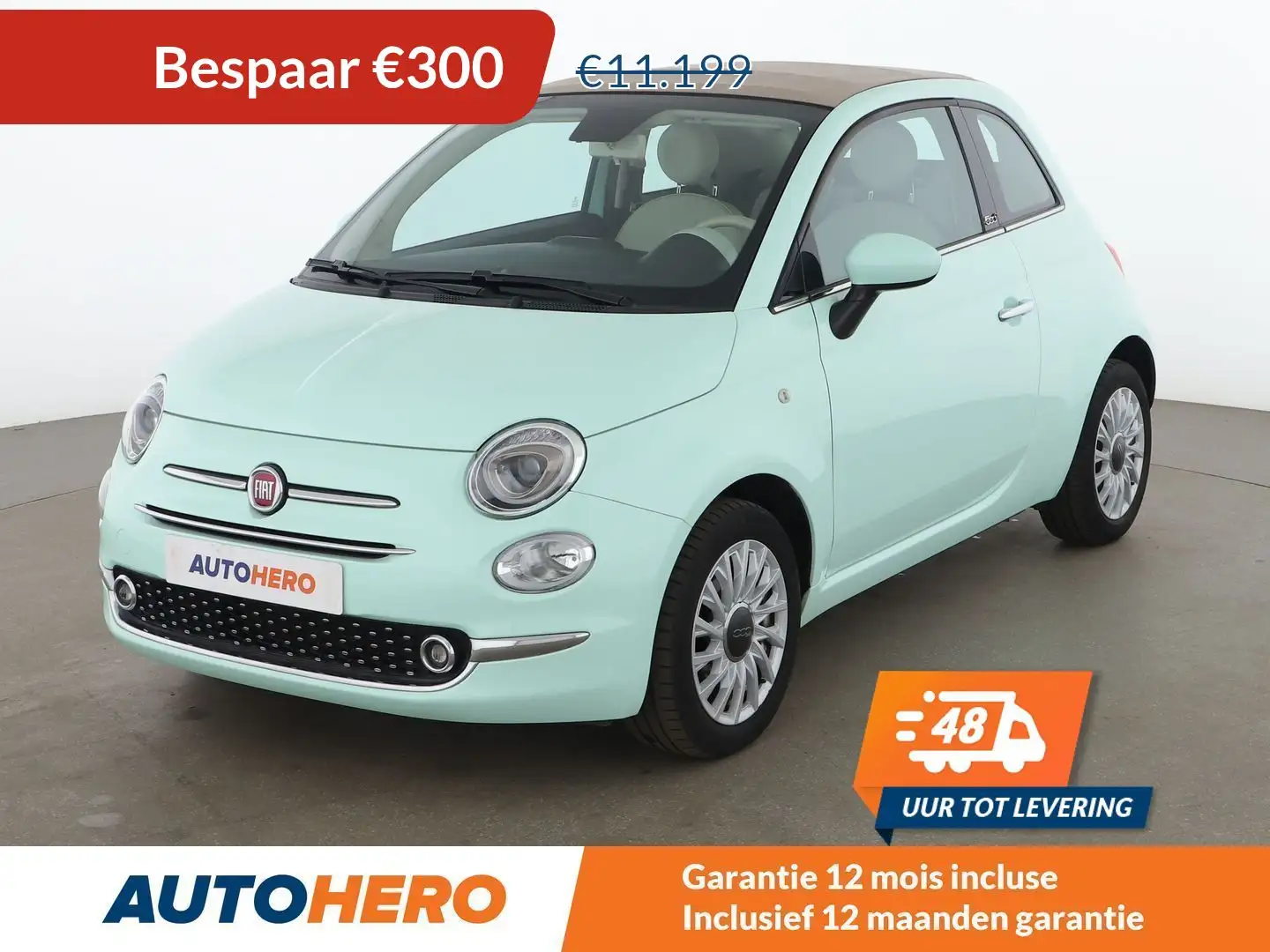 Fiat 500C 1.2 Lounge Vert - 1