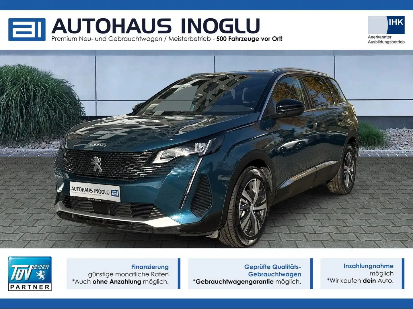 Peugeot 5008 1.2 GT*7Sitz*ACC*Kam*Navi*Shz*LED*el.Heck* Blau - 1