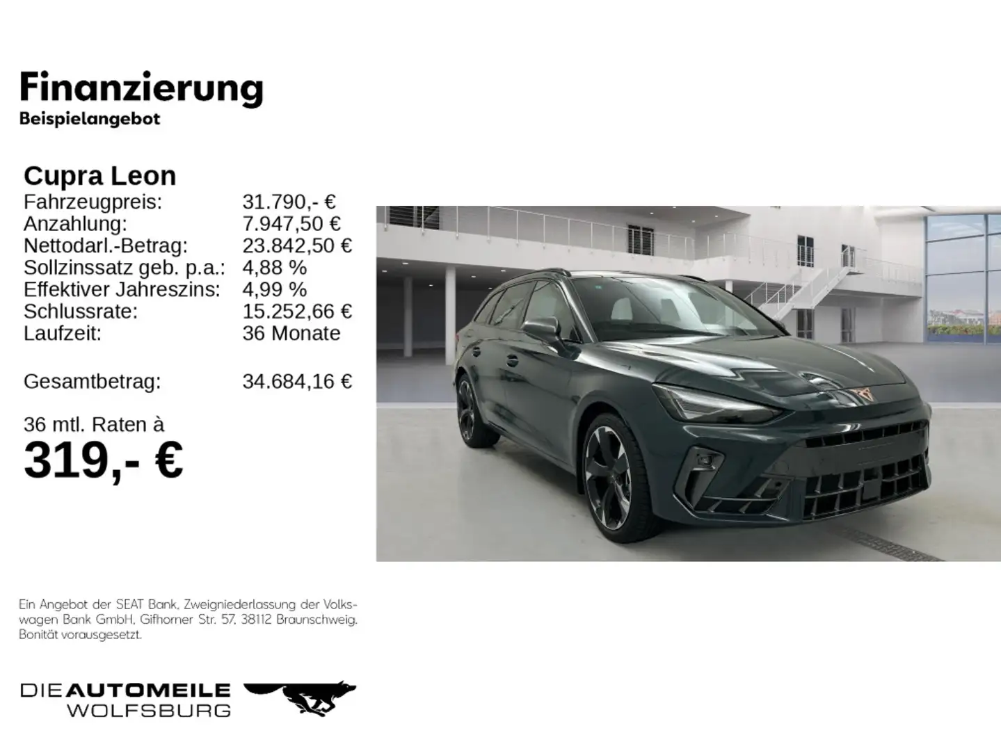 CUPRA Leon ST 1.5eTSI DSG 10 KM & SOFORT!! +AHK Blau - 2