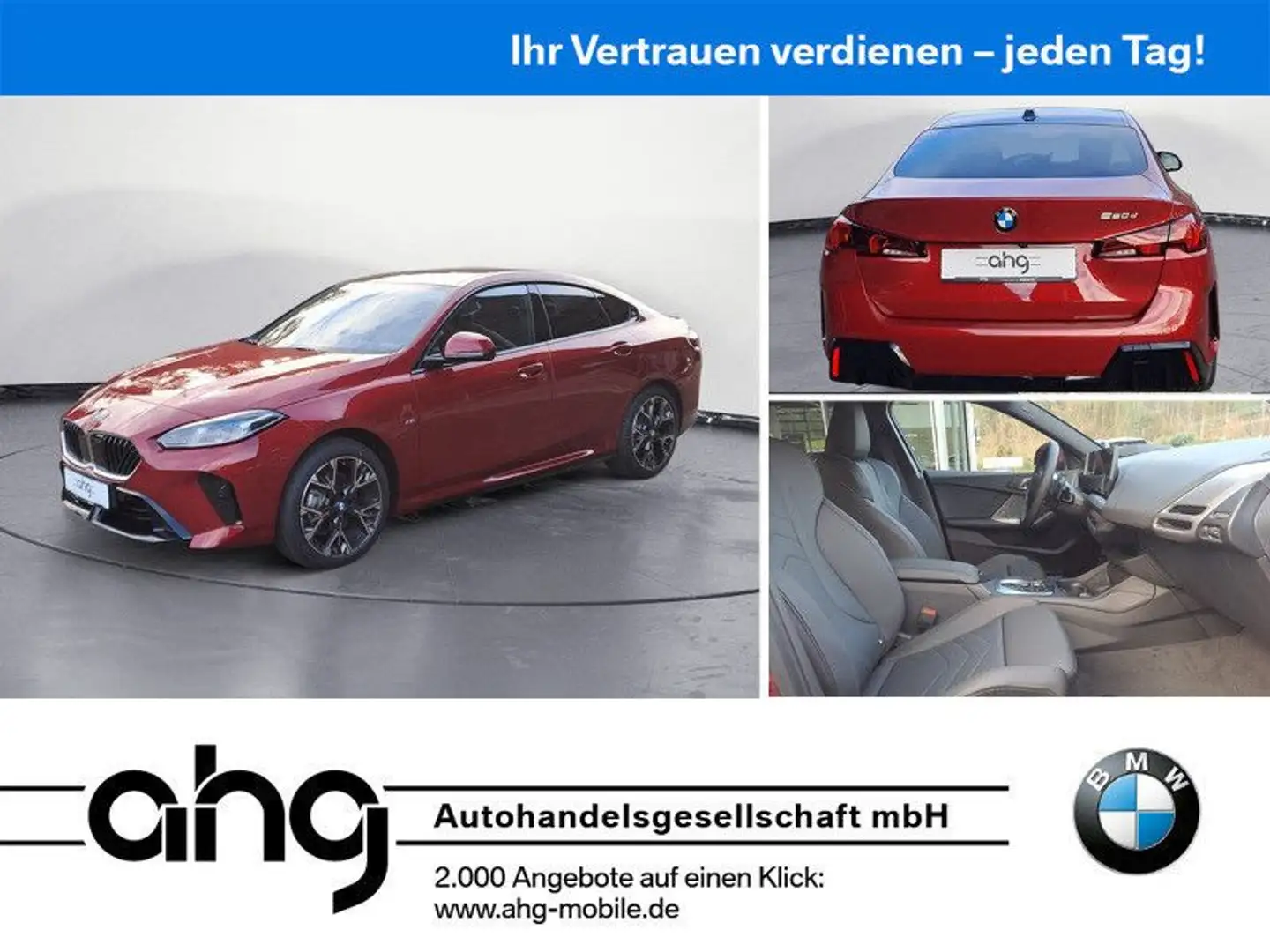 BMW 220d Gran Coupe Innovationspaket M-Sportpaket Rot - 1