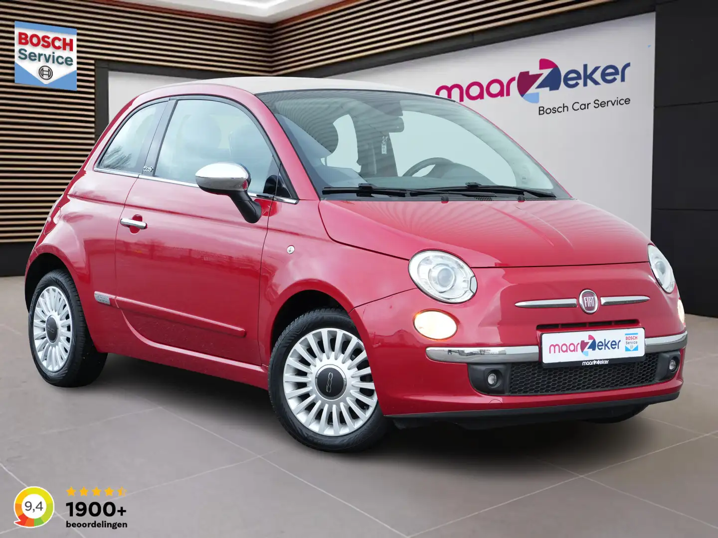 Fiat 500 Cabrio 1.2 Rock ✅Cruise✅All season✅Leer✅Clima✅Radi Rood - 1