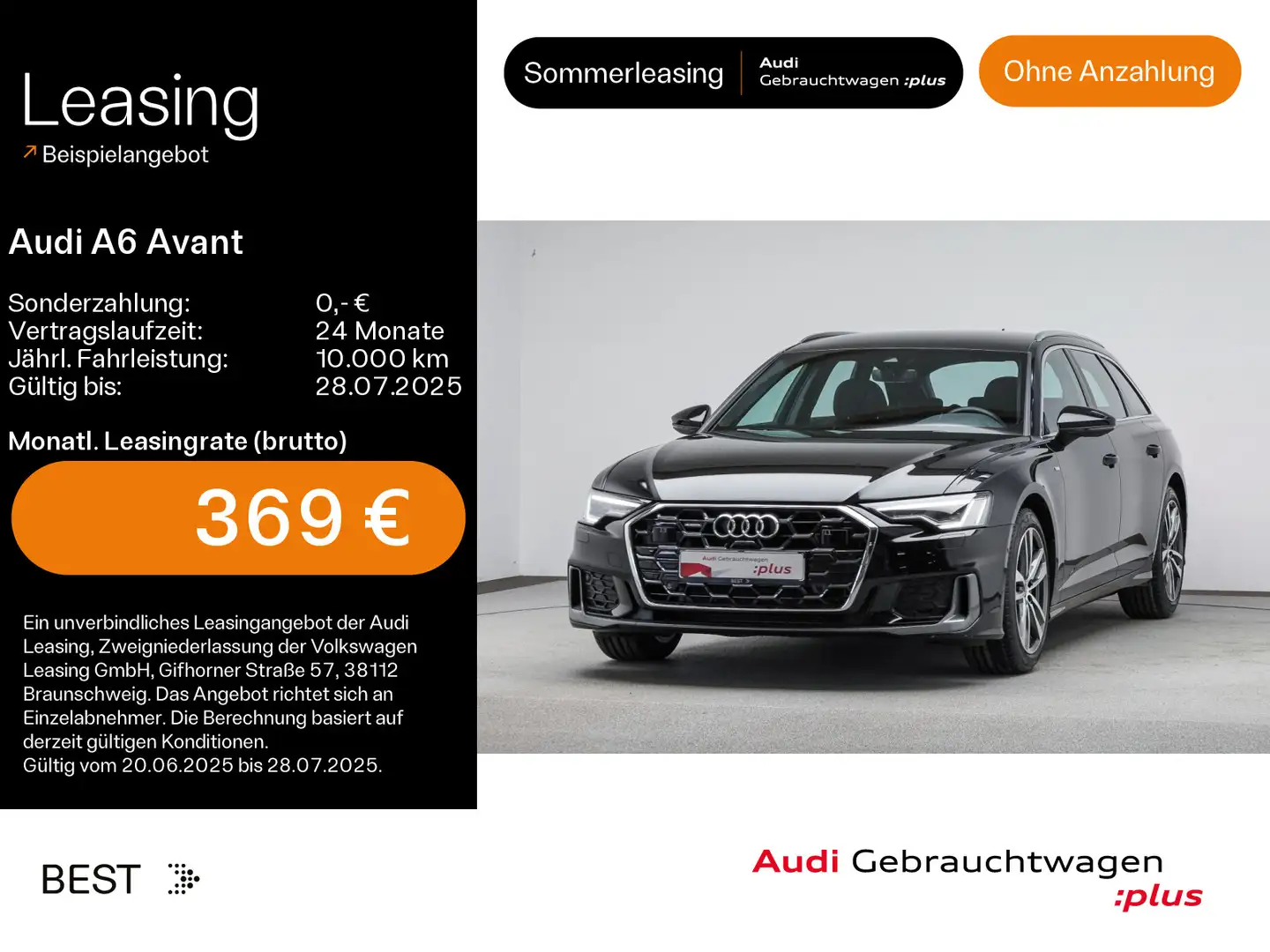 Audi A6 45 TDI quattro S-LINE*MATRIX*VIRTUAL*NA Schwarz - 1
