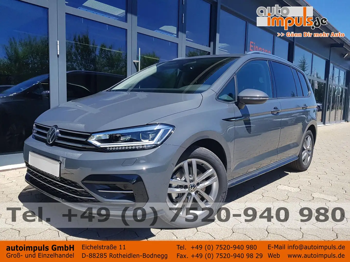 Volkswagen Touran Comfort Plus R-Line 1,5TSI DSG 110KW 7 Sitze, A... Gris - 1