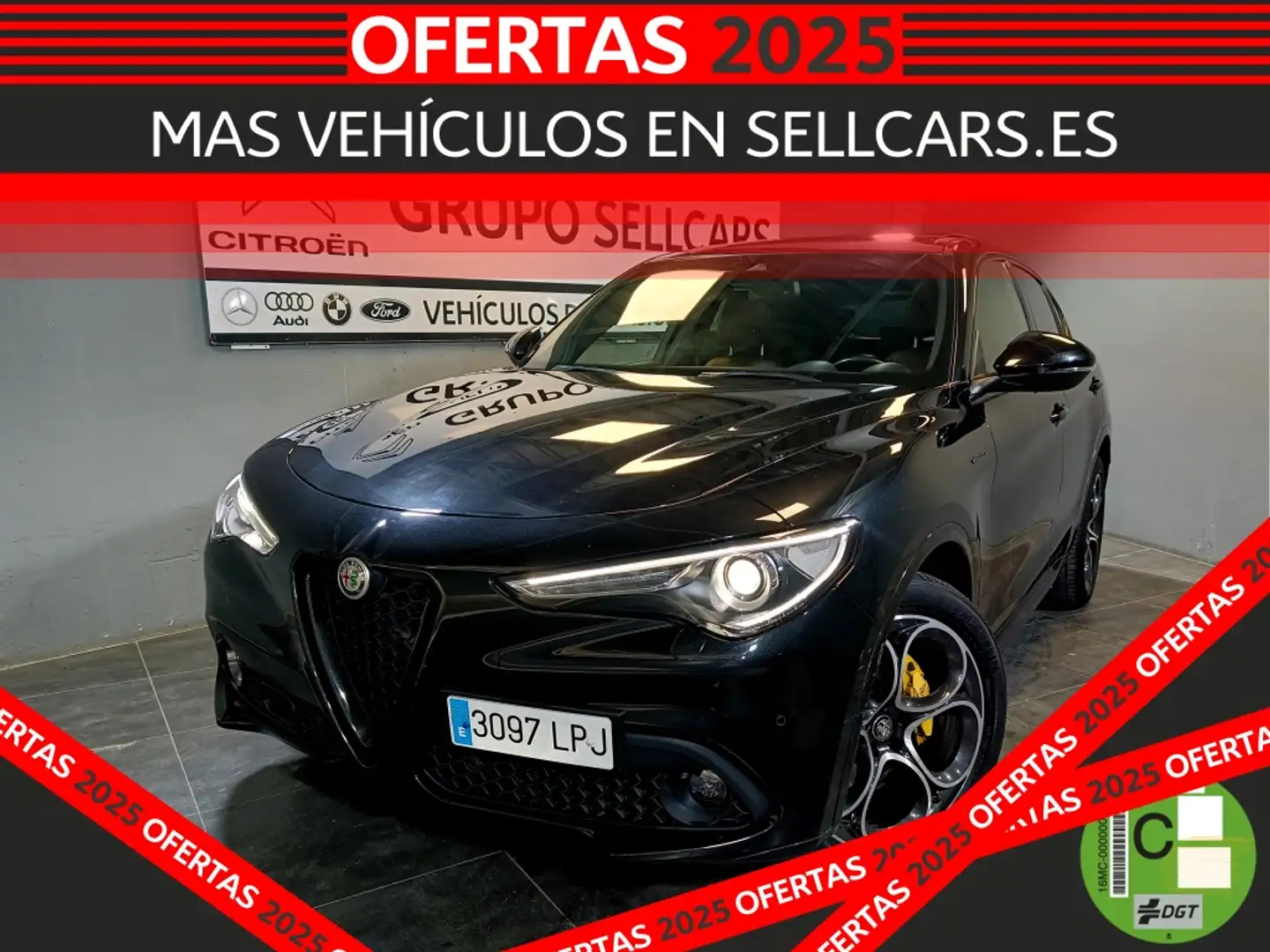 Alfa Romeo Stelvio 2.2 Veloce Q4 210 Aut. Zwart - 2