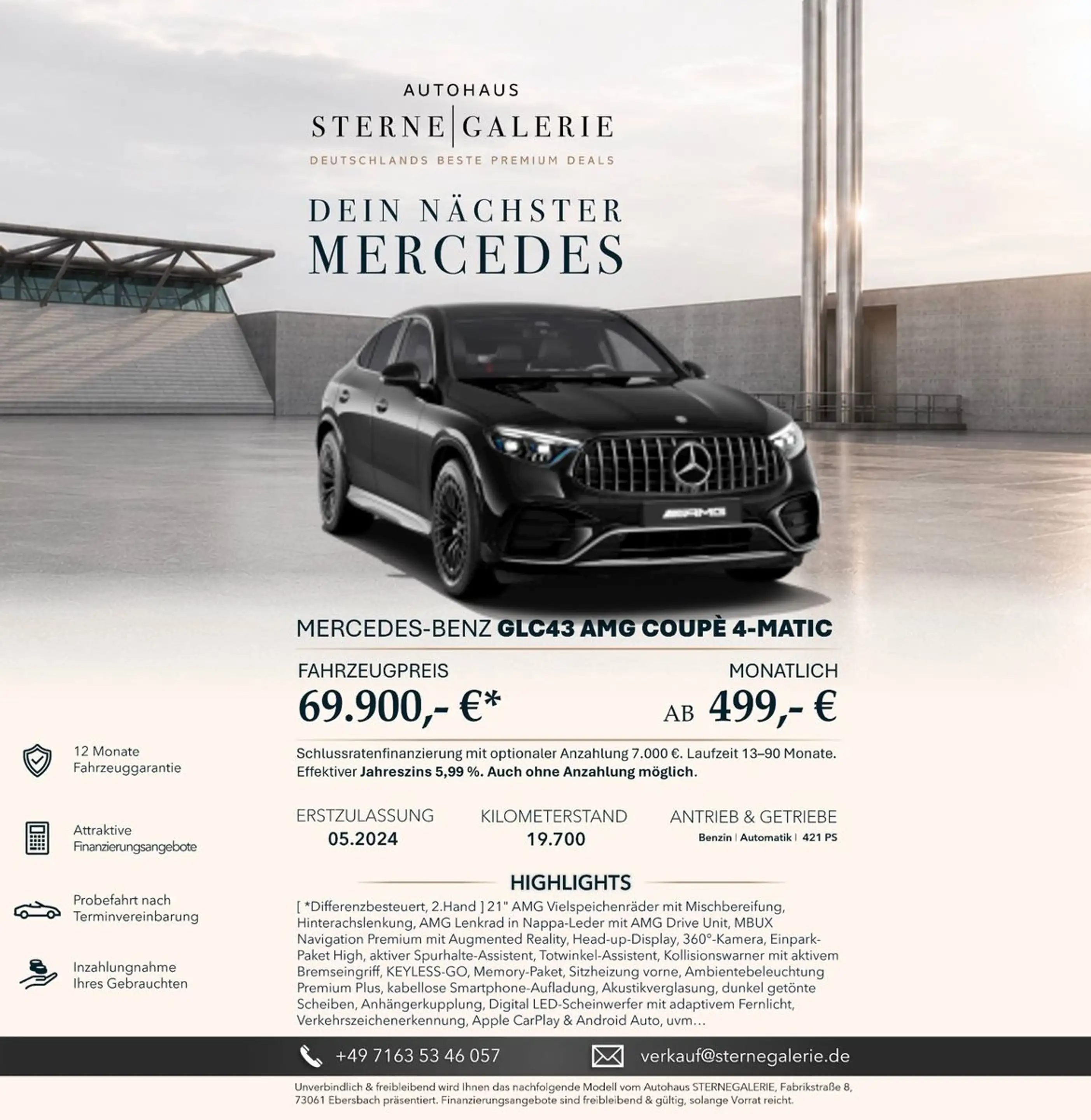 Mercedes-Benz GLC 43 AMG COUPÉ/360°/HEADUP/MEMORY/AHK/DIGITAL
