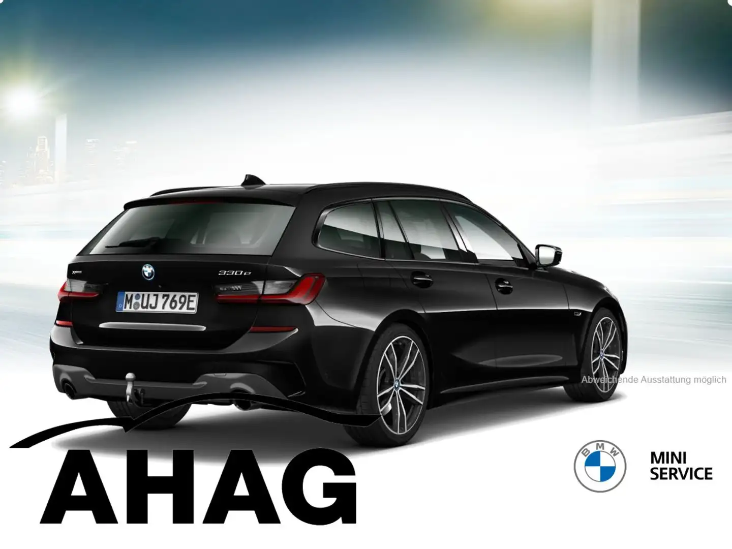 BMW 330 e xDrive Touring M Sport A. Innovationsp. AHK Schwarz - 2