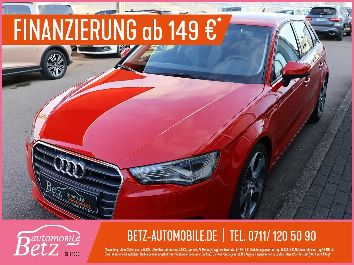 Audi A3 Sportback Ambition LED PDC Navi Standhz. Rojo - 1