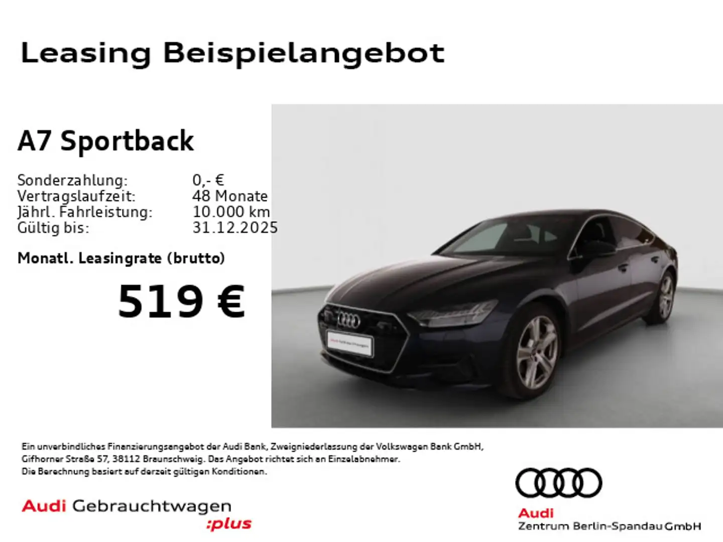 Audi A7 45 TDI qu. S tronic *PANO*HuD*AHK* Blau - 1