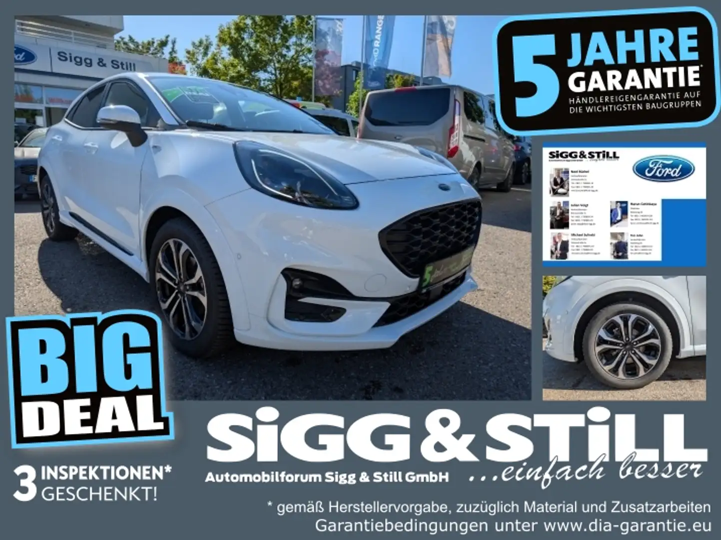 Ford Puma 1.0 ST-Line LED*NAVI*KLIMA*ALU17*SHZ*PDC*CAM Wit - 1