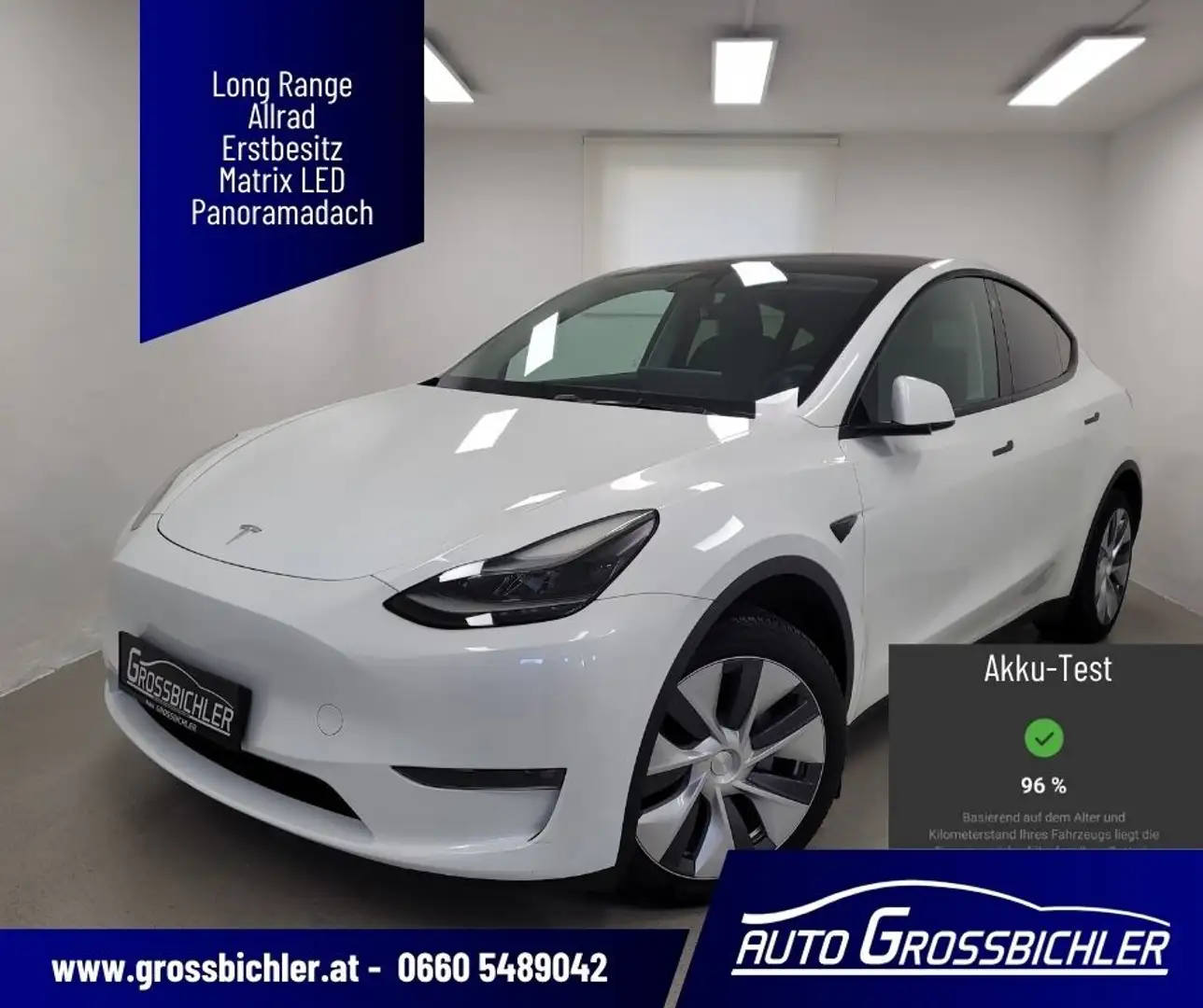Tesla Model Y Lo Range AWD 79kWh,Allrad,Erstbesitz Weiß - 1