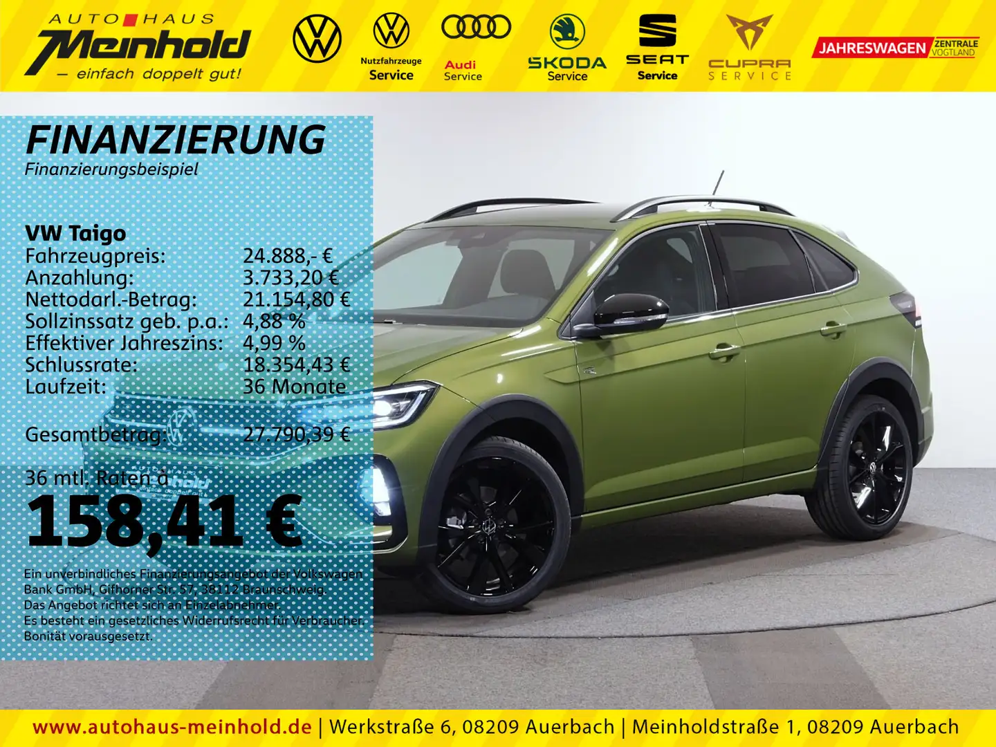 Volkswagen Taigo 1.0 TSI R-Line Black Style, AHK, IQ.LIGHT, Grün - 1