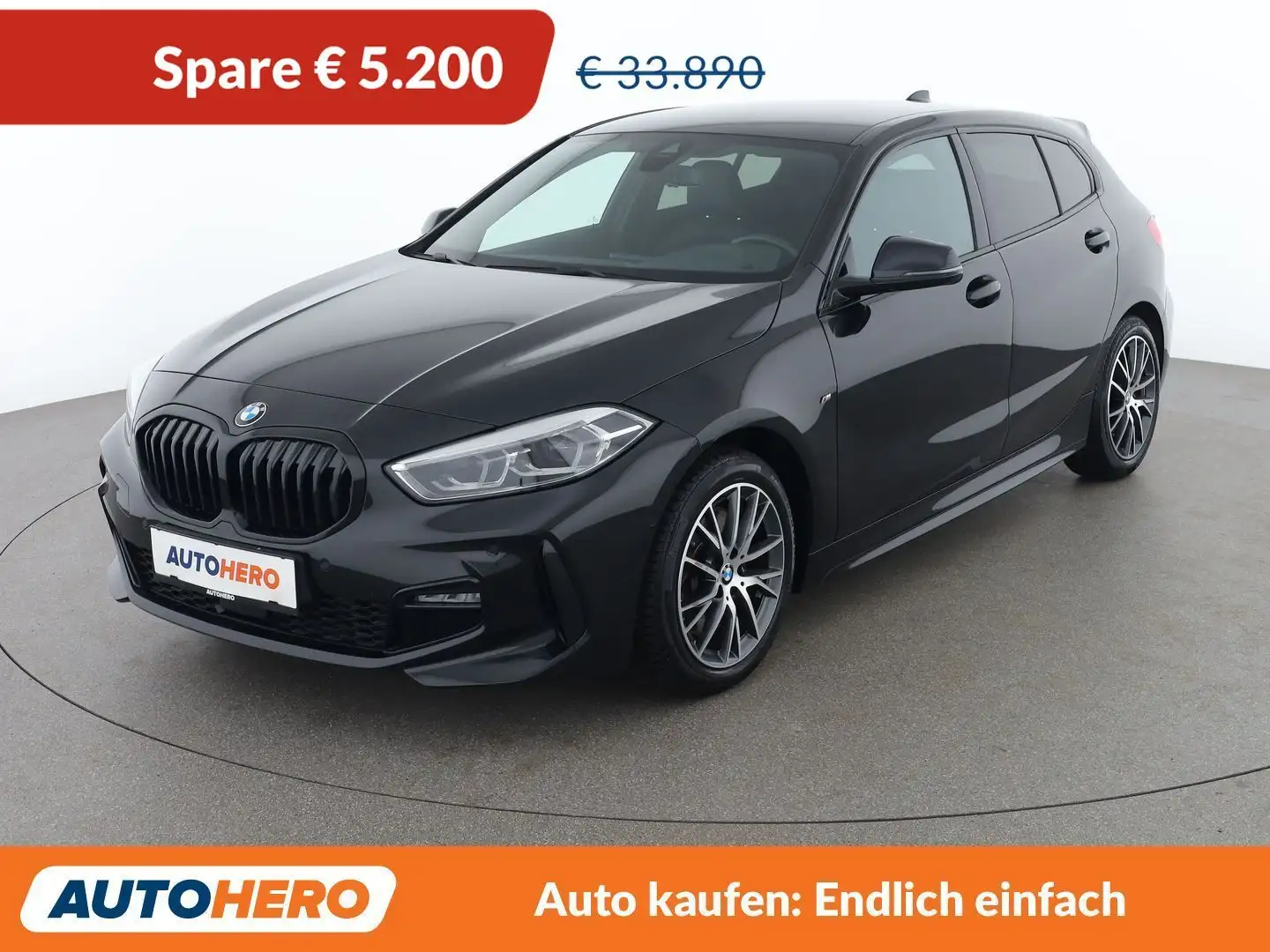 BMW 120 120d xDrive M Sport Schwarz - 1