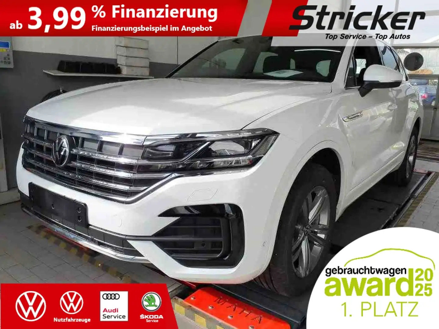 Volkswagen Touareg R-Line 3.0TDI 534,-ohne Anzahlung Standh. AHK IQ. Weiß - 1