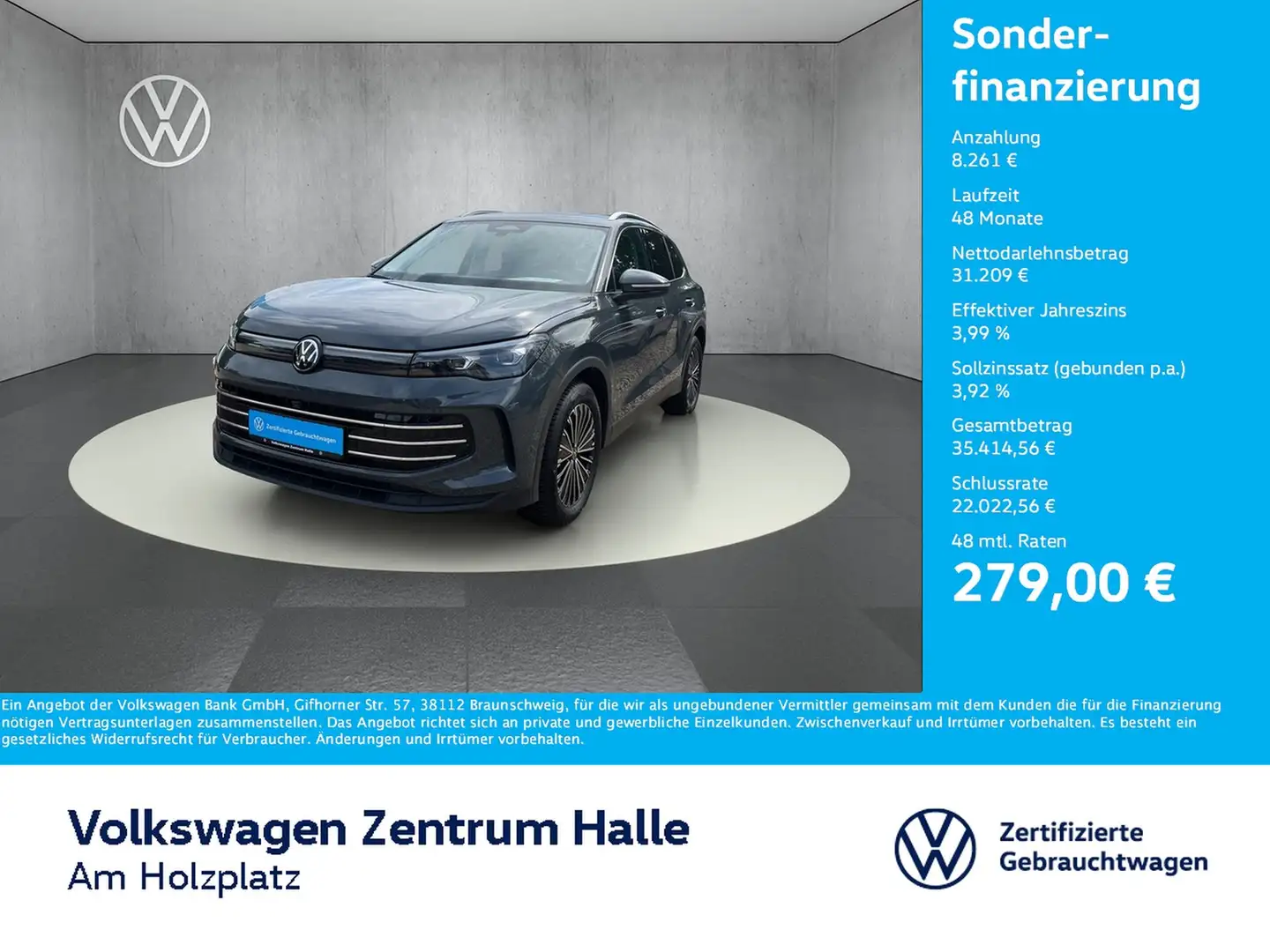 Volkswagen Tiguan 1.5 eTSI Elegance DSG Grau - 1