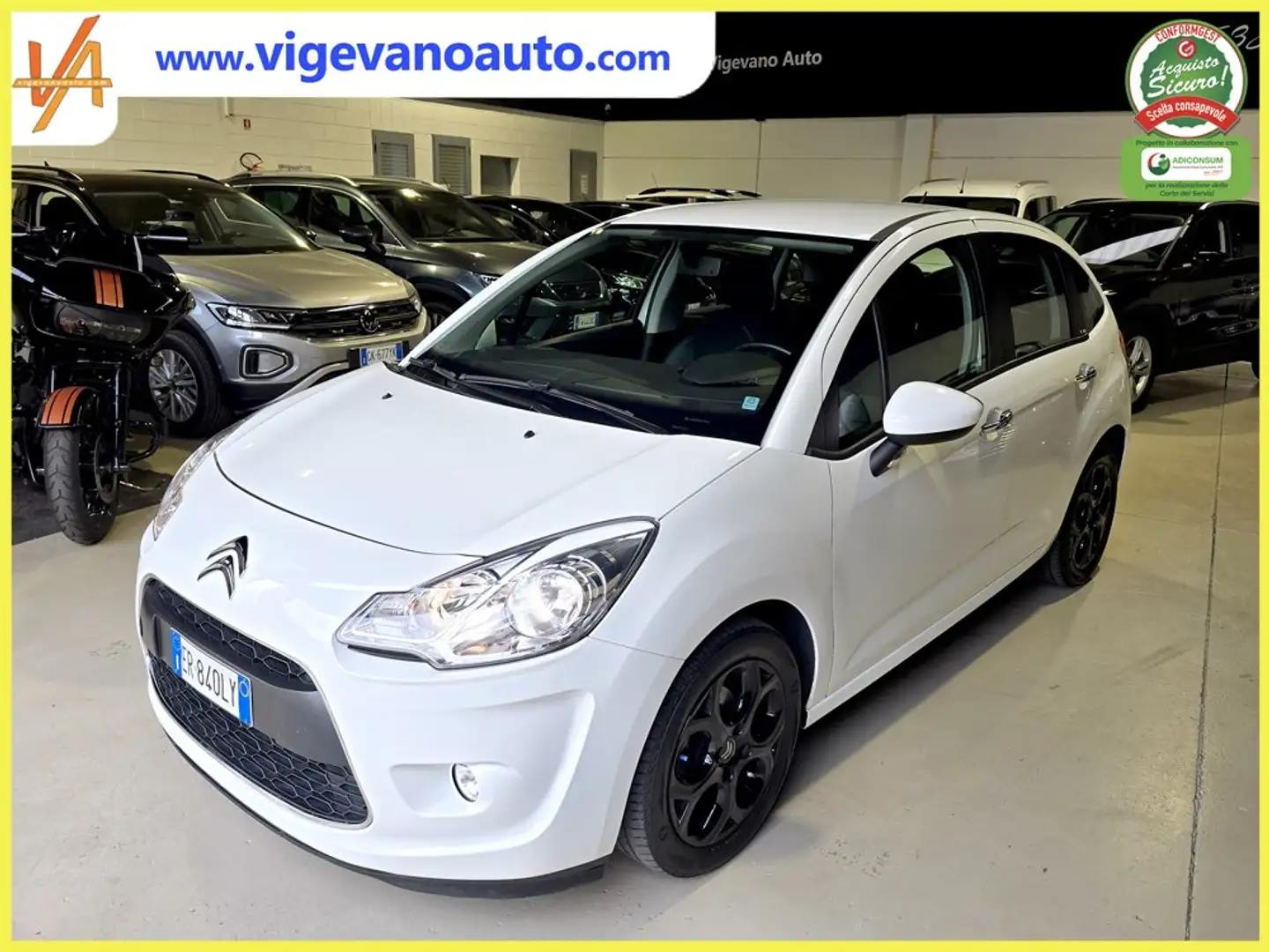 Citroen C3 C3 1.2 vti Exclusive 82cv + Scarico Sportivo Bianco - 2