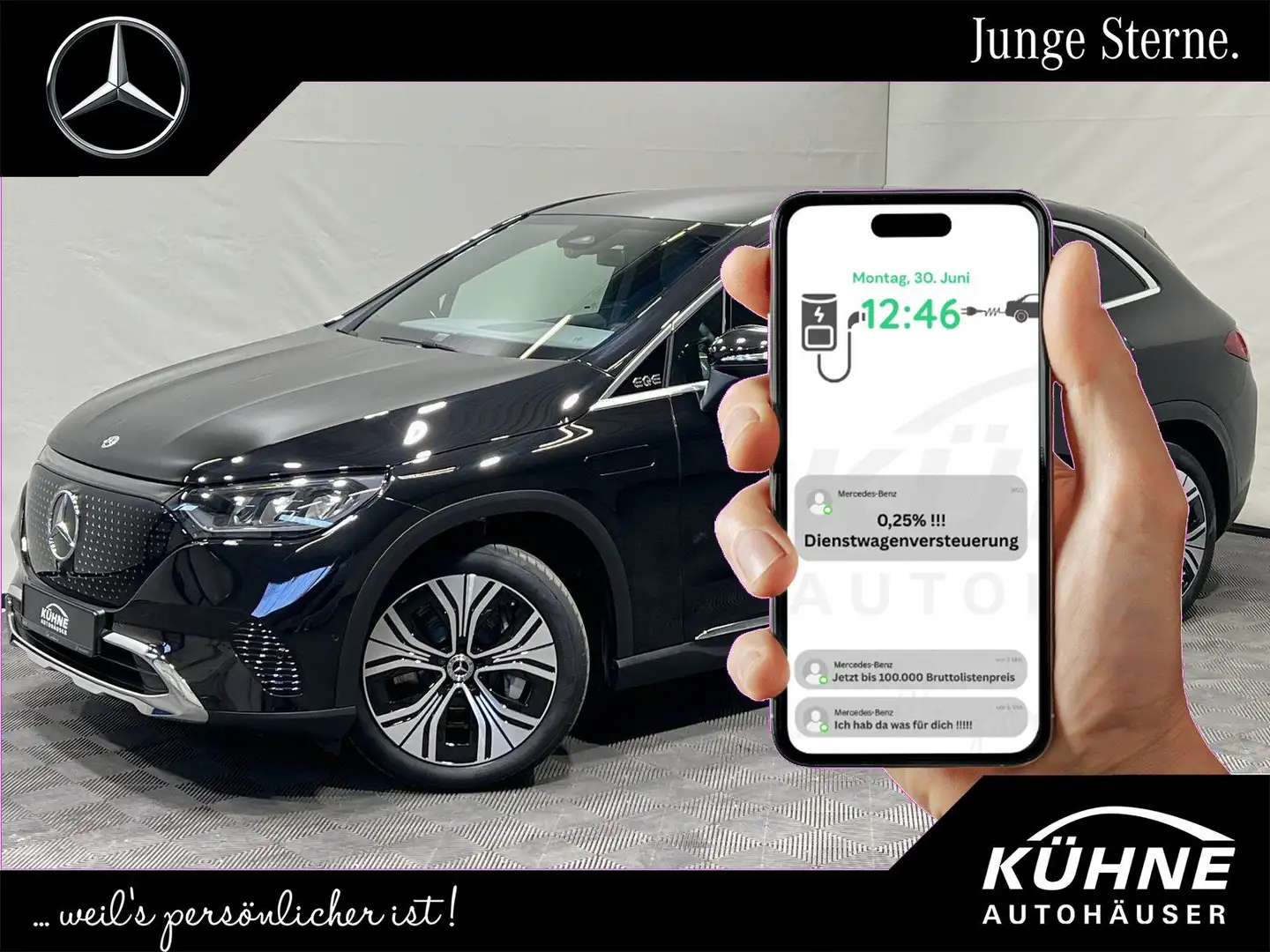 Mercedes-Benz EQE SUV EQE 300 Electric Art Advanced Plus SitzKlima+AHK Schwarz - 1