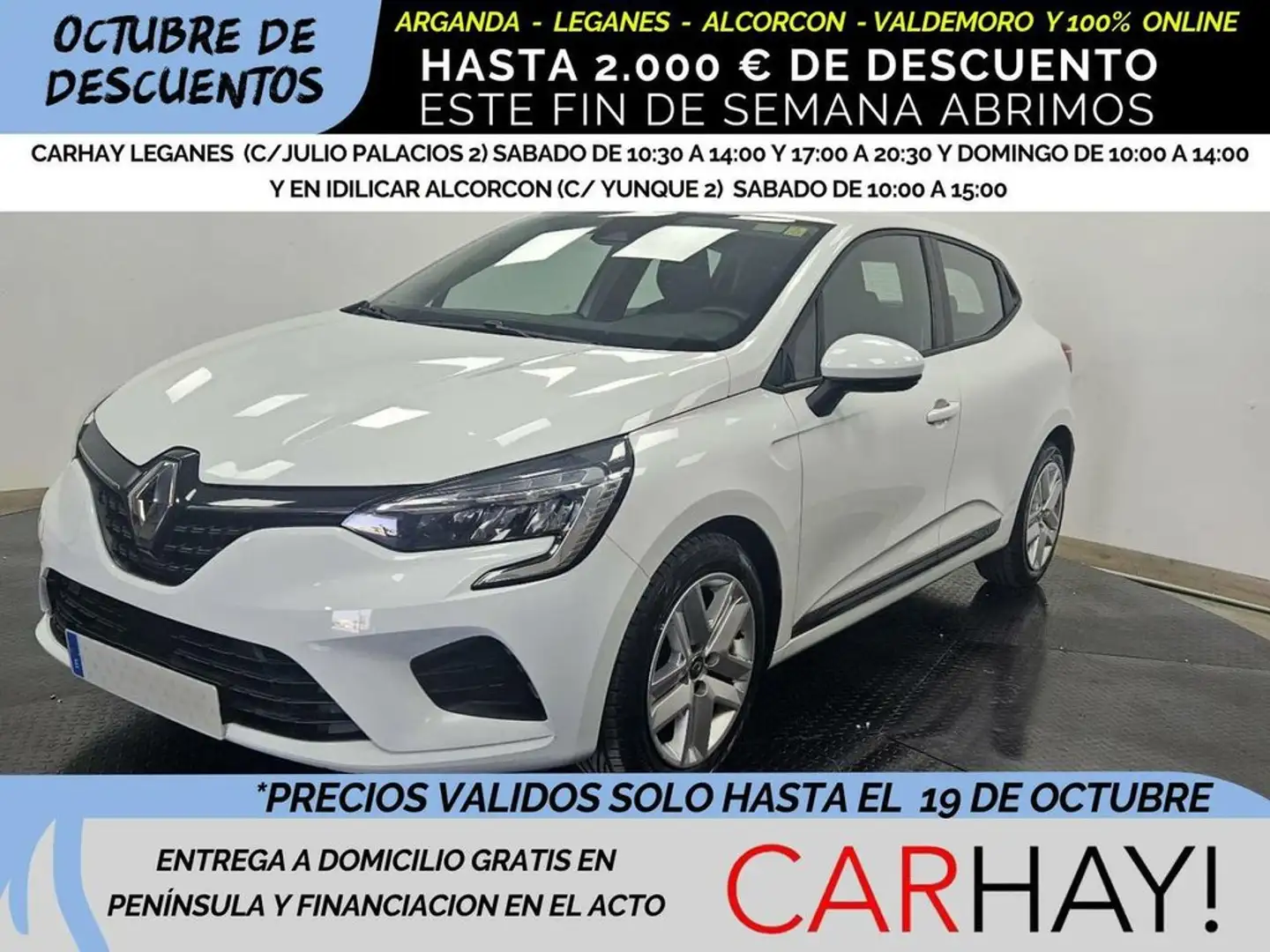 Renault Clio 1.0 TCE CORPORATE EDITION 90 CV GPS, PDC Weiß - 1