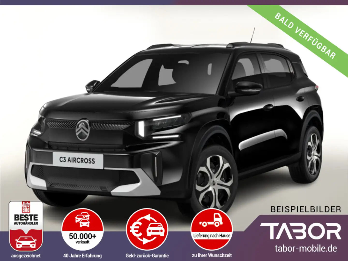 Citroen C3 Aircross MHEV 145 eDSC6 PLUS SHZ Kam CarP LED Nero - 1