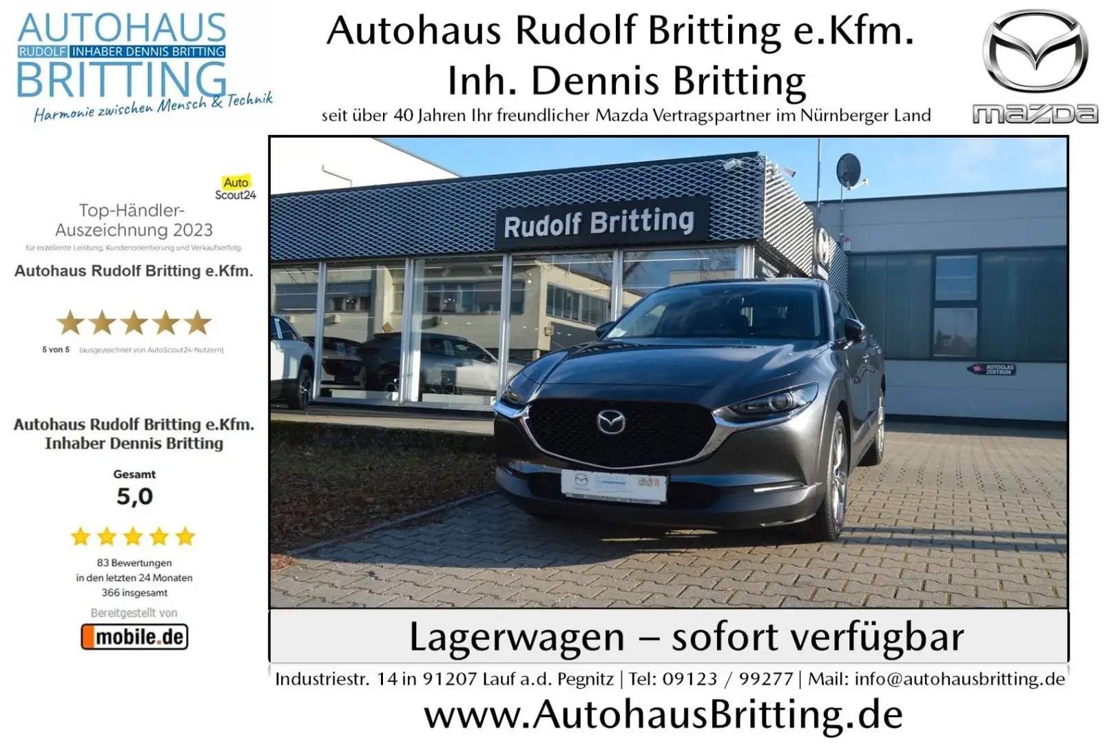 Mazda CX-30 SKYACTIV-X 186PS 6GS Design+Premium-Paket Grau - 1