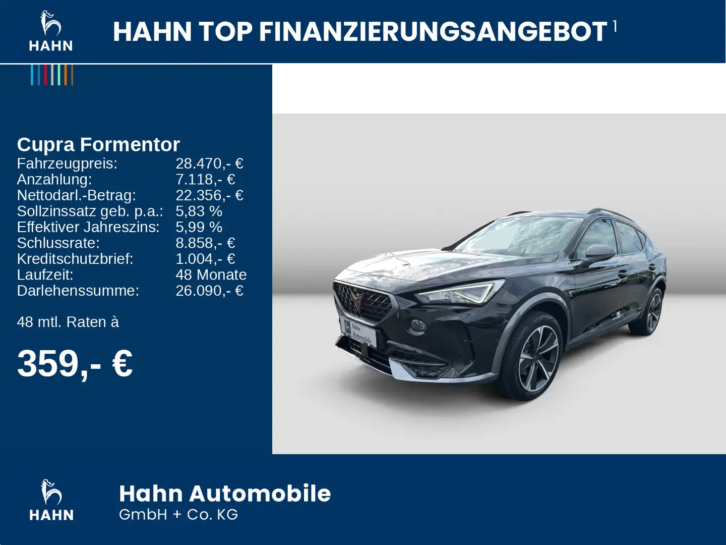 CUPRA Formentor 2.0TDI DSG 4Drive LED Navi ACC 360° PL Schwarz - 2