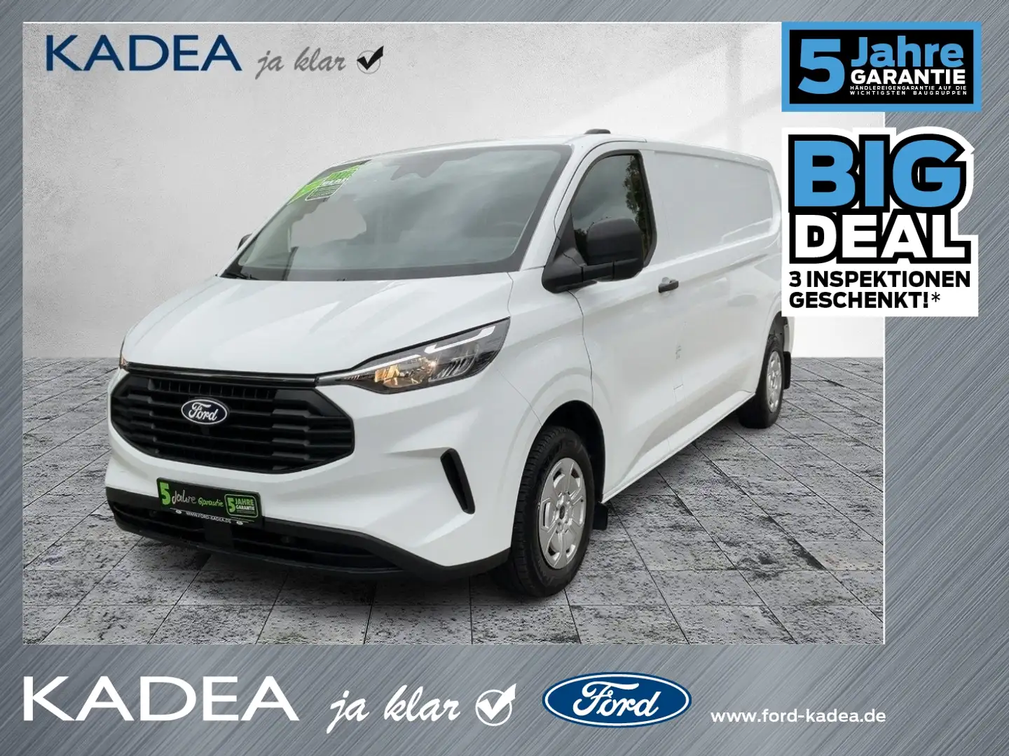Ford Transit Custom Kasten L2 Trend KAMERA+PDC+KLIMA Blanc - 1