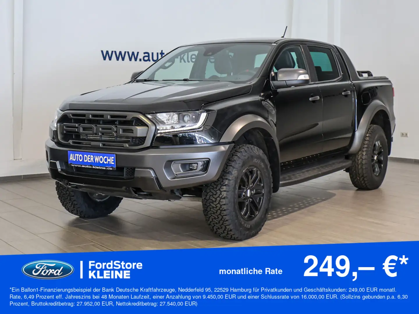 Ford Ranger Raptor 2.0 TDCi 4x4 Doppelkabine Negro - 1
