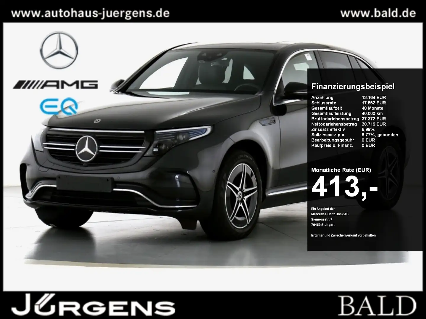 Mercedes-Benz EQC 400 4M AMG/Wide/ILS/SHD/Burm/360/HUD/Memo/19 Gris - 1