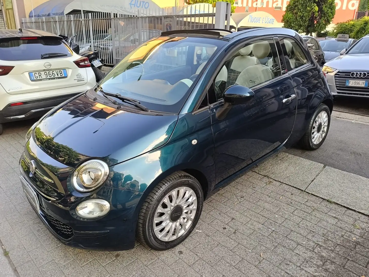 Fiat 500C CABRIO 1.2 BENZINA! AUTOMATICA OK NEO PATENTATI Blauw - 1