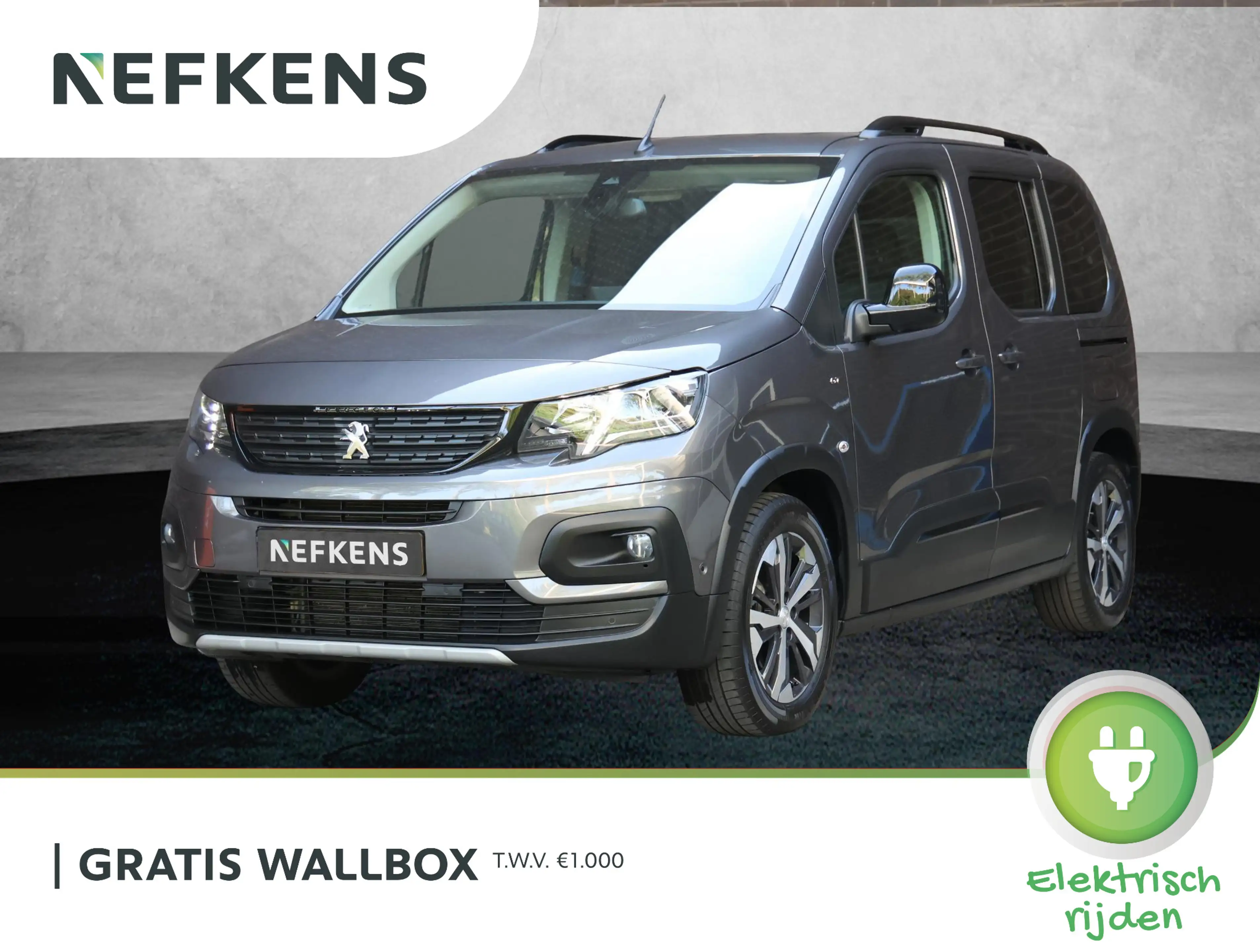 Peugeot e-Rifter GT 50kWh 136pk | Accu 93% | Trekhaak | Navigatie |