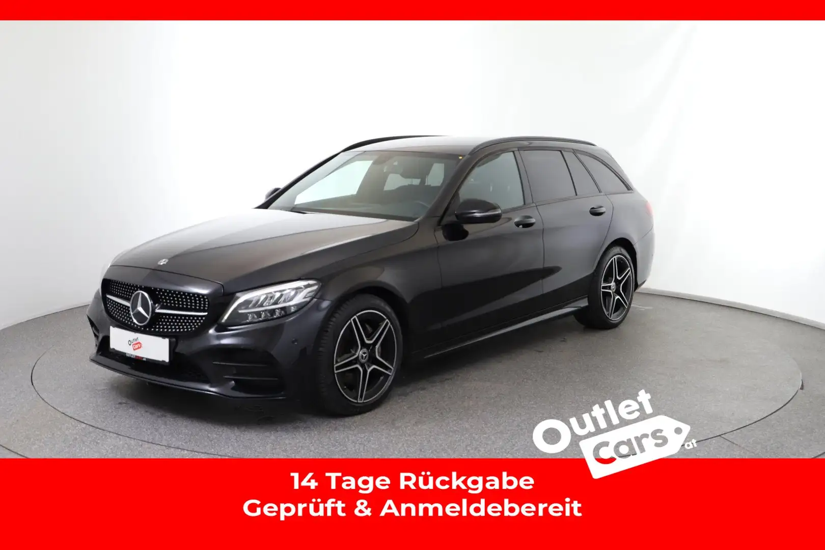 Mercedes-Benz C 220 d T 4MATIC Aut. AMGLine+CARPLAY+AHK+LED Schwarz - 1