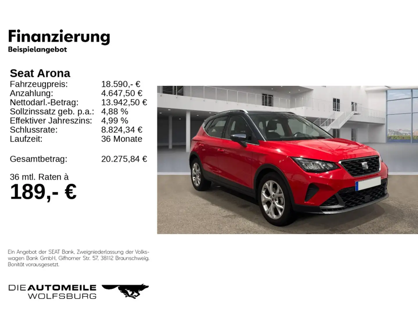SEAT Arona FR 1.0 TSI DSG FR CLIMATRONIC/LED/Sitzhzg/ Rot - 2