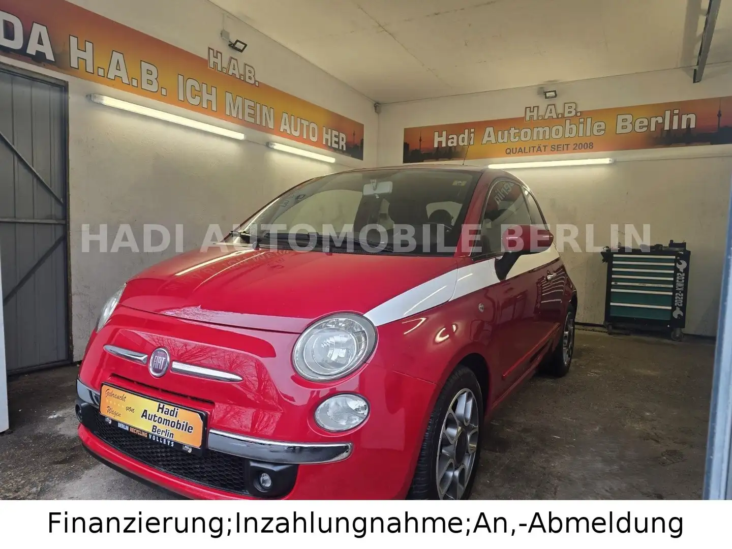 Fiat 500 Sport/1.3/2.Hand/Teilleder/Klima/4,5L Rot - 1