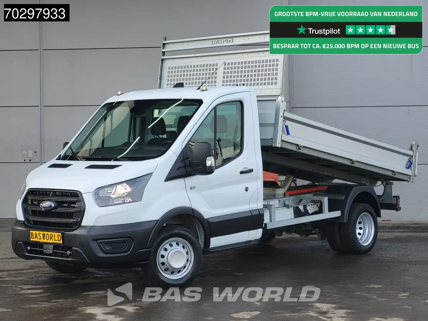 Ford Transit 130pk Dubbellucht Trekhaak Kipper Euro6 Tipper Ben Wit - 1