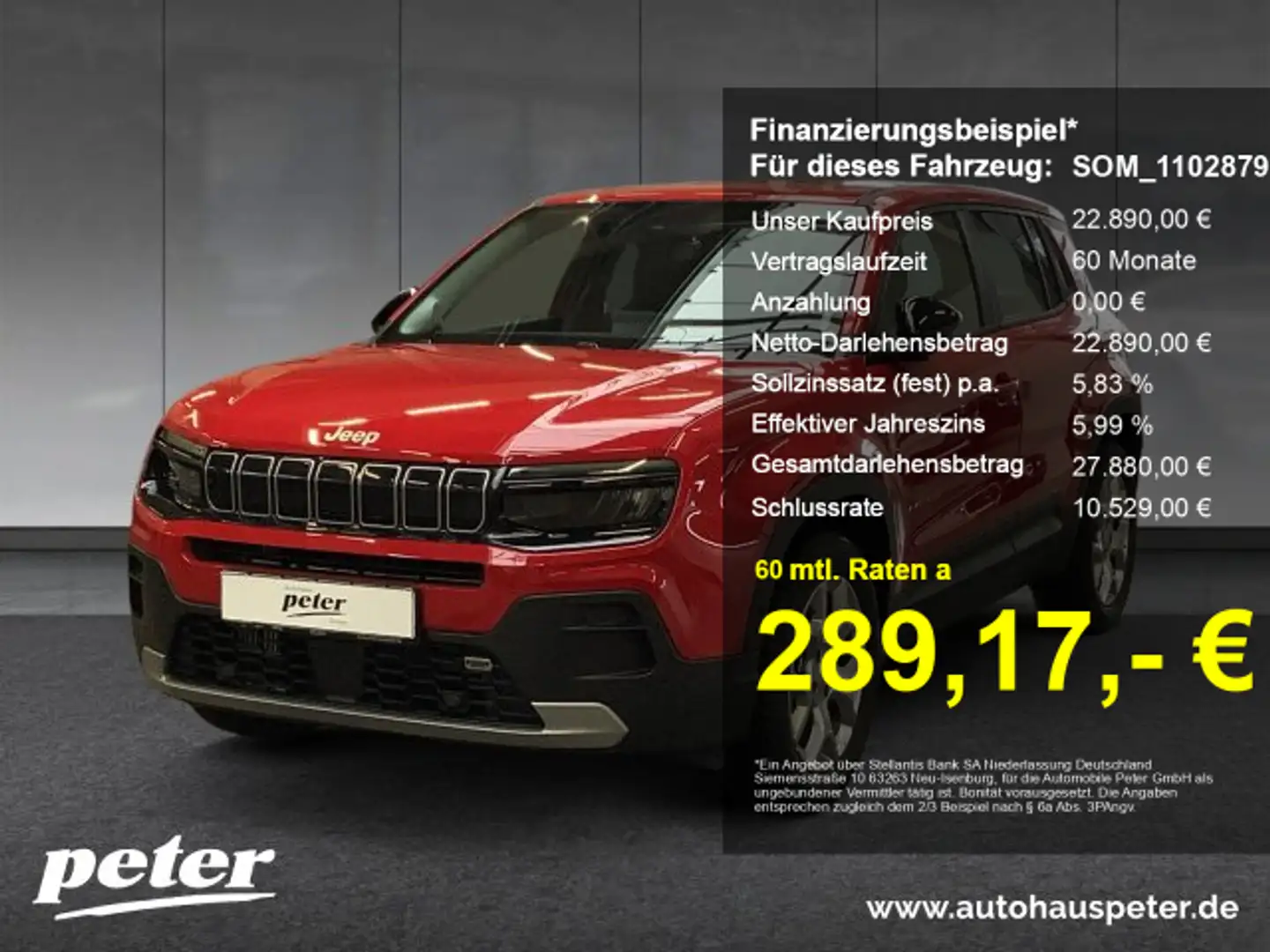 Jeep Avenger AVENGER Altitude 1.2 GSE T3 100 PS Rot - 1