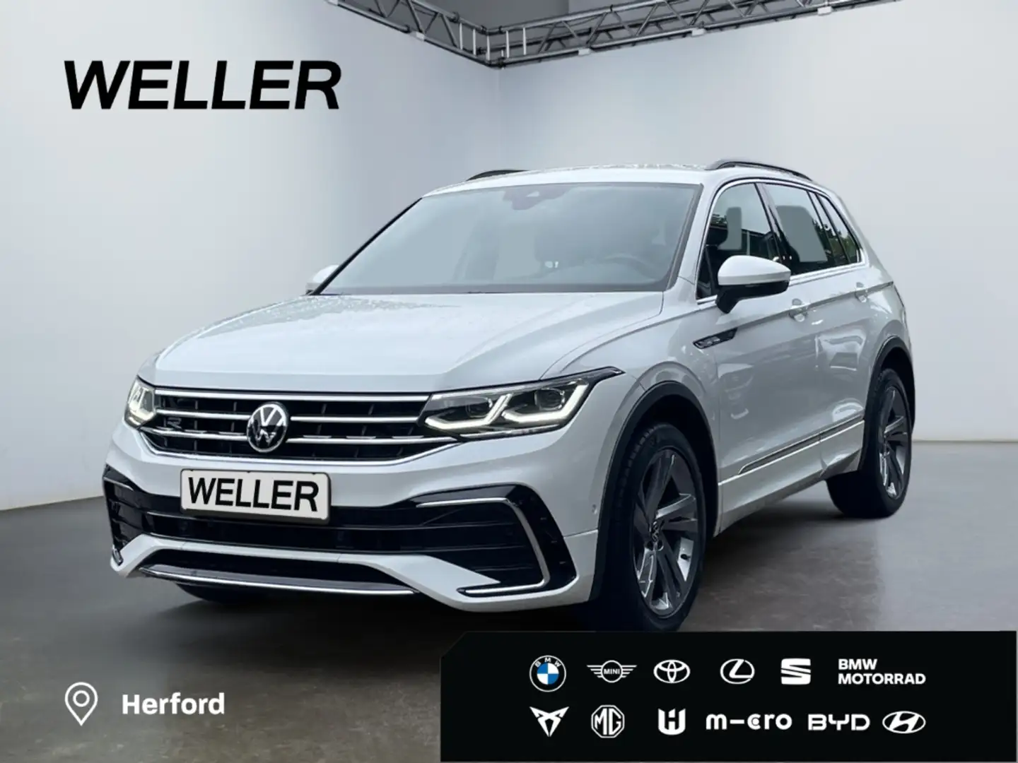 Volkswagen Tiguan 2.0 TDI SCR 4MOTION R-Line*AHK*Matrix*CAM* Bianco - 1